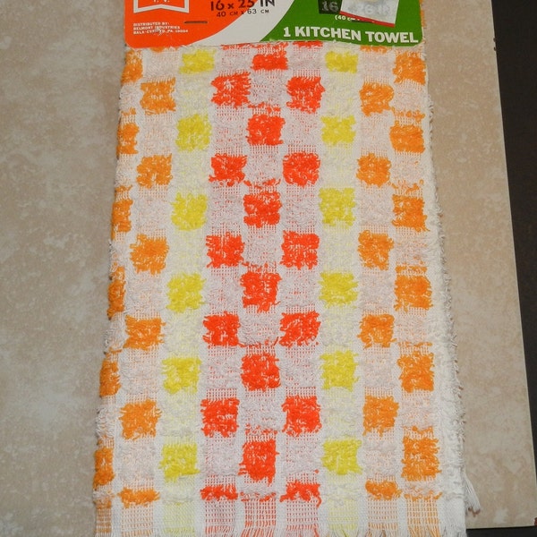 Retro Orange Cannon Kitchen Towel -70s