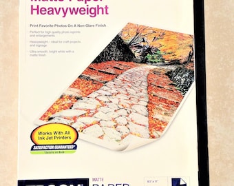 Vintage Epson Heavyweight Matte Photo Paper from 2002, available for selection
