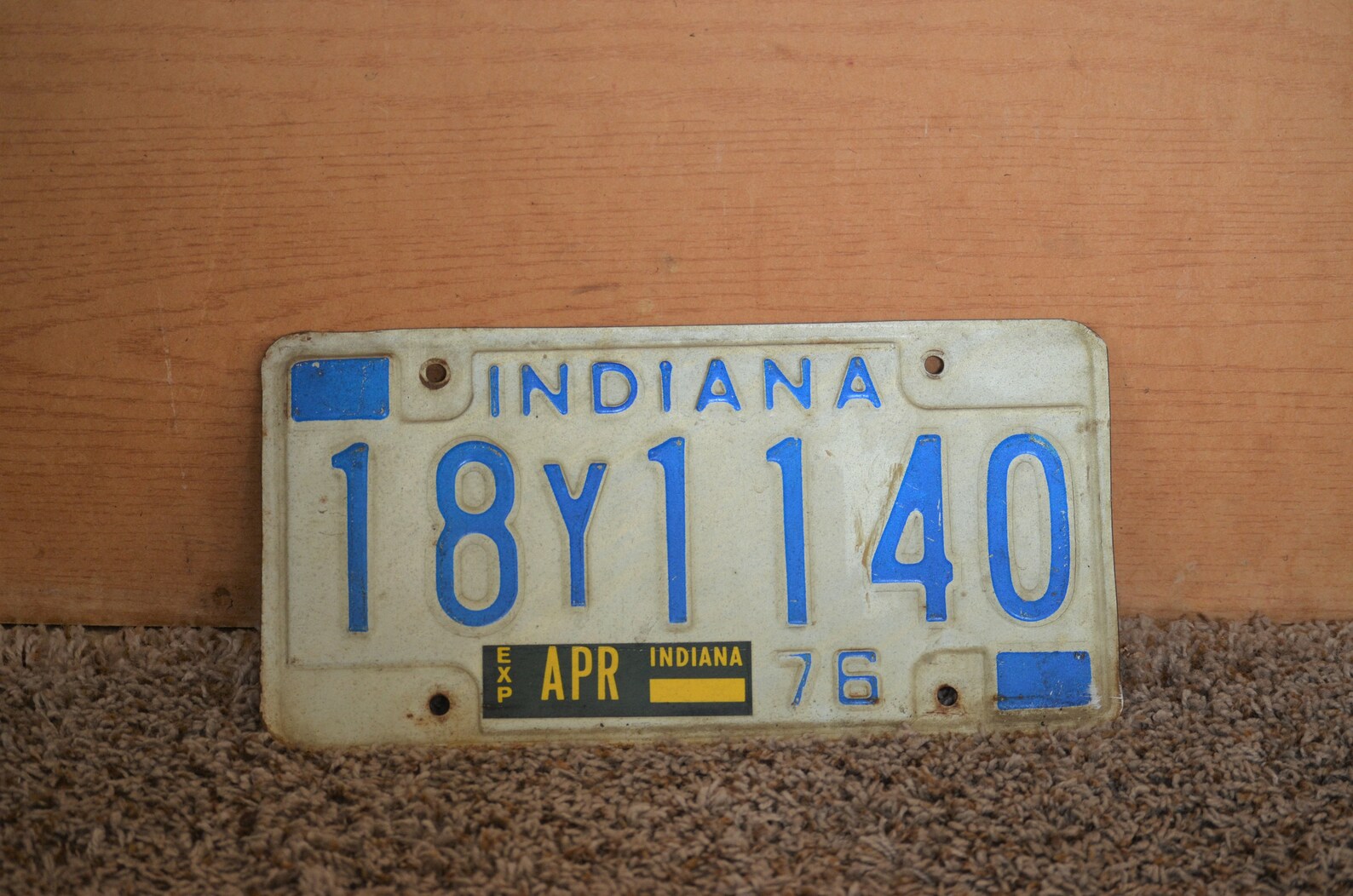 Indiana License Plates Blue and White State Plate 1976 Etsy