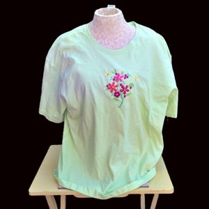 Vintage Green Floral Shirt by Top Stitch 1990s