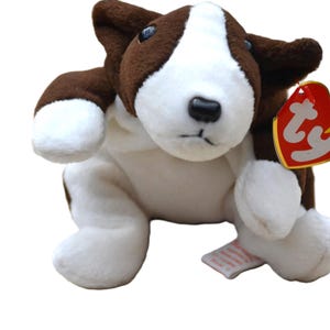 Vintage TY Beanie Babies Bruno Plush Dog, 1998, with Optional Tag