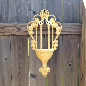 Vintage Burwood Bird Cage Wall Planter 1973 Whimsical Home Accent