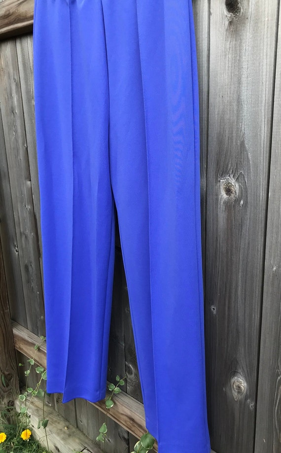 Vintage Blue Vera Neumann Pants - 1980s Fashion S… - image 4