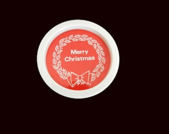 Vintage Christmas Coasters by Gessner Products 1970s Set of 4