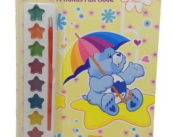2005 Care Bears Fun Book with Paint, Complete
