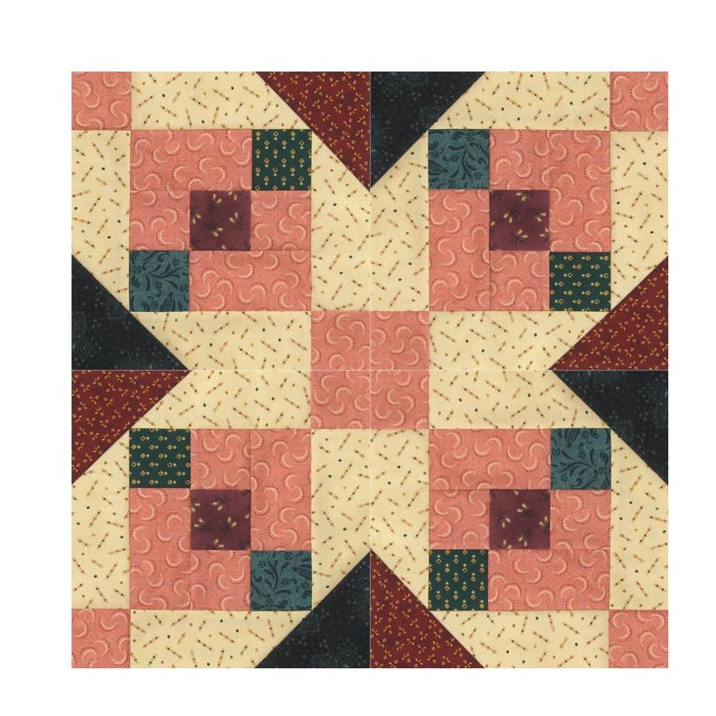 10 Inch Block Pattern Granny's Favorite Quilt BLOCK PDF Pattern - Beginner Friendly - Quick ...