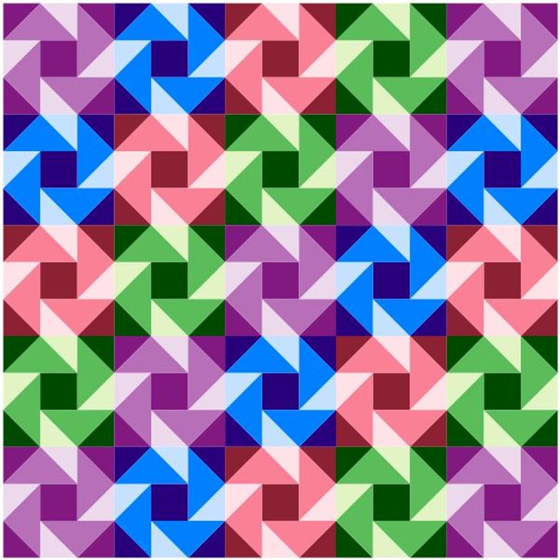 Night Vision Block Pattern - PDF Quilt BLOCK Pattern - 9 Inch Block ...