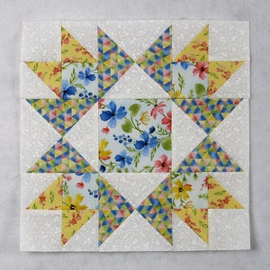 Flitterwochen-Block - PDF Star Quilt-Block-Muster - 12-Zoll-Block