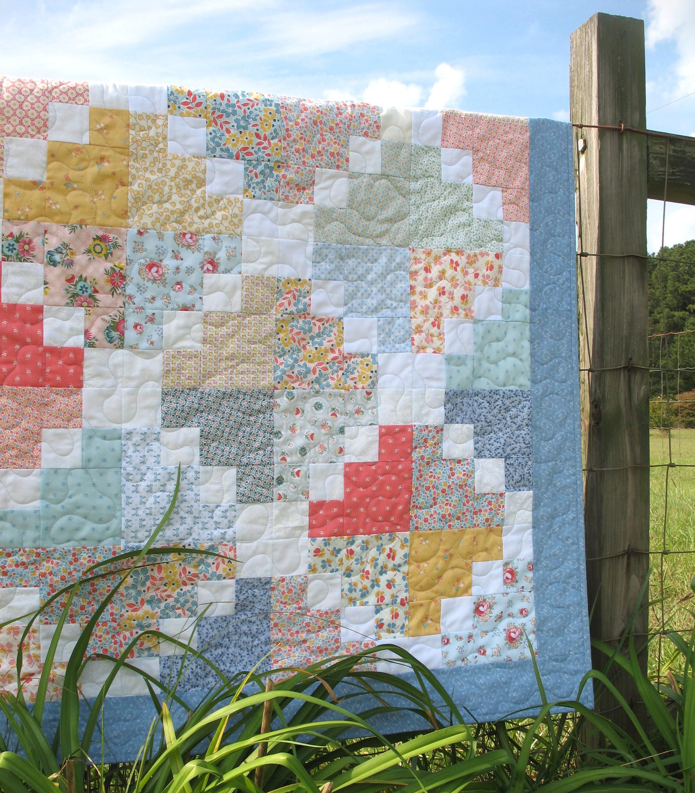 Easy four patch quilt - Etsy 日本