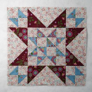 Free Trade Quilt Block - PDF Star Quilt Block Pattern - 16 inch block