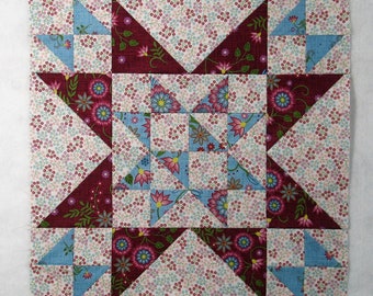 Free Trade Quilt Block - PDF Star Quilt Block Pattern - 16 inch block