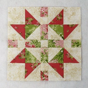 Continental Block - PDF Quilt Block Pattern - 9 inch block