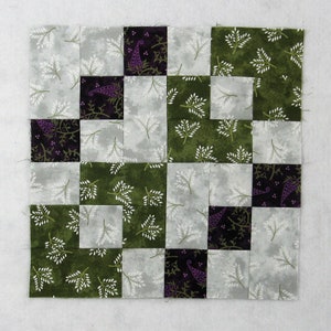 Quad Nine Patch - PDF Quilt Block Pattern - 12 inch block