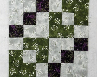 Quad Nine Patch - PDF Quilt Block Pattern - 12 inch block