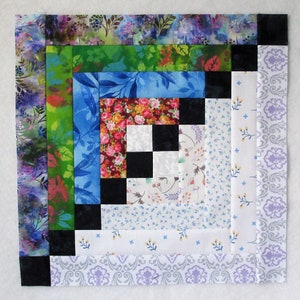 Streak of Lightning Block Pattern - PDF Instant Download - Log Cabin Variation - 3 sizes