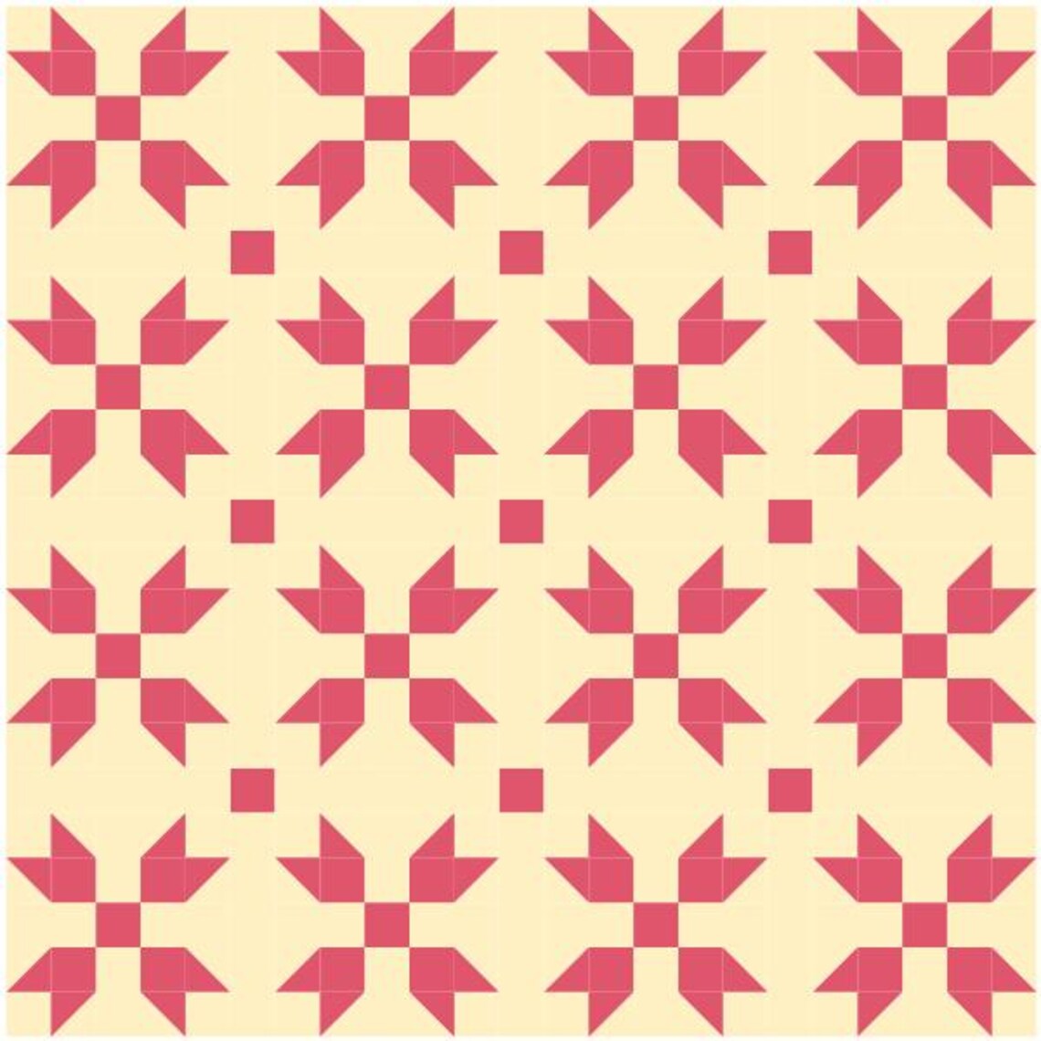 Algonquin Charm Quilt BLOCK Pattern - PDF Instant Download - 2 Sizes ...