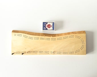 Gorgeous Wood Cribbage Board - Locally Sourced Basswood - Two Track Cribbage - Two or Four Player 21" x 7"