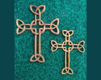 Celtic Christian Cross of Daniel wall hanging Irish Trinity Knot wood carved art Woven Gaelic Cross St. Patrick home decor Cross Collector