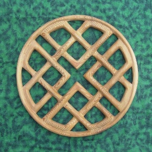 Celtic Knot of Love and Harmony Heart Shape Wood Carving Wedding wood Fifth Anniversary Four Hearts Family Symbol