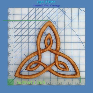 Celtic Knot of Inner Strength Wood Carving Triquetra Variation Trinity Triangle Wall Art Irish Scottish Welsh Home decor Hermetic Principles image 5