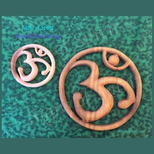 Sacred OM carving Sanskrit AUM Symbol Chanting Hindu Yoga Mantra Yogi Gift Buddhist Wall Art Spiritual decor