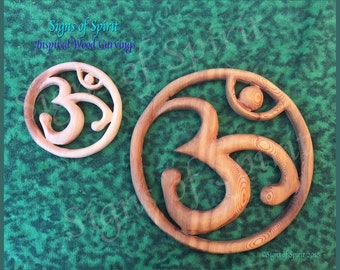 Sacred OM carving Sanskrit AUM Symbol Chanting Hindu Yoga Mantra Yogi Gift Buddhist Wall Art Spiritual decor