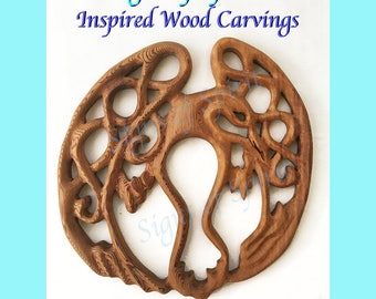 Celtic Raven Wood Carving - Symbol of Deep Magic, Wisdom, and Prophecy- Odin Ravens, Tower of London Ravens, Scottish Highland Raven