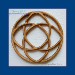 Celtic Knot of Healing Relationship Wood Carving-Symbol of Holistic Balance, Wellness, Healthy Living | Healer Symbol | Counselor wall decor