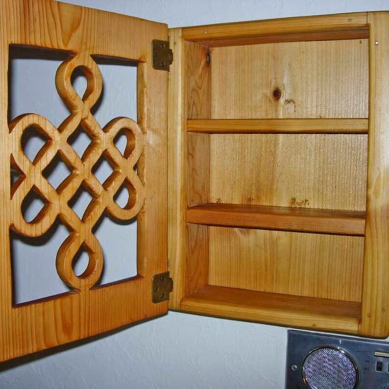 Knot of Longevity Long Life Traditional Celtic Knotwork Wood Cabinet image 3