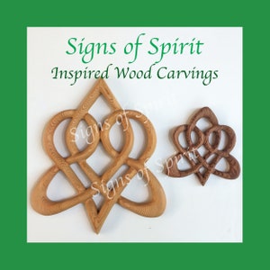 Stylized Celtic Heart Love Knot Heart Shaped Knot of Everlasting Love Wood Carved Valentines Day Wedding Anniversary Carving