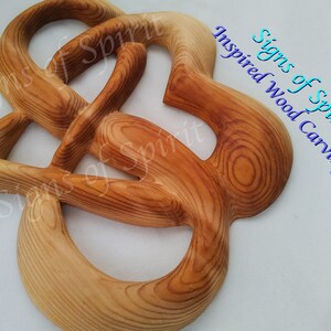 Heart of Infinite Love Wood Carved Heart and Infinity Ribbon Heart ...