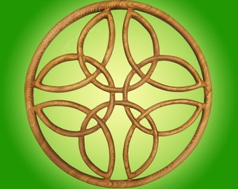 DeLeek Knot Wood Carving - Celtic Symbol of Everlasting Relationship - Celtic Knot Love Symbol - Eternal relationship - Irish wall hanging
