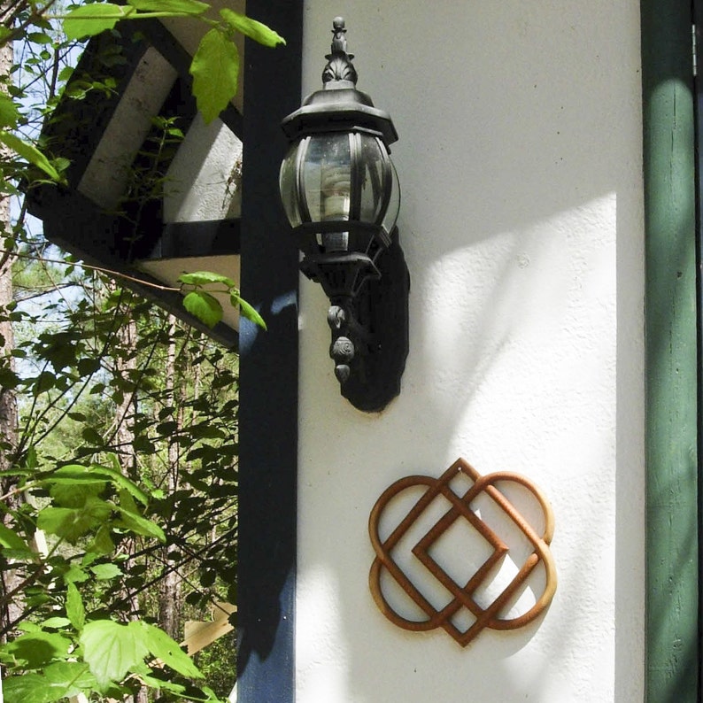 Celtic Knot of Four Hearts-Family Love Knot Wood Carving image 4