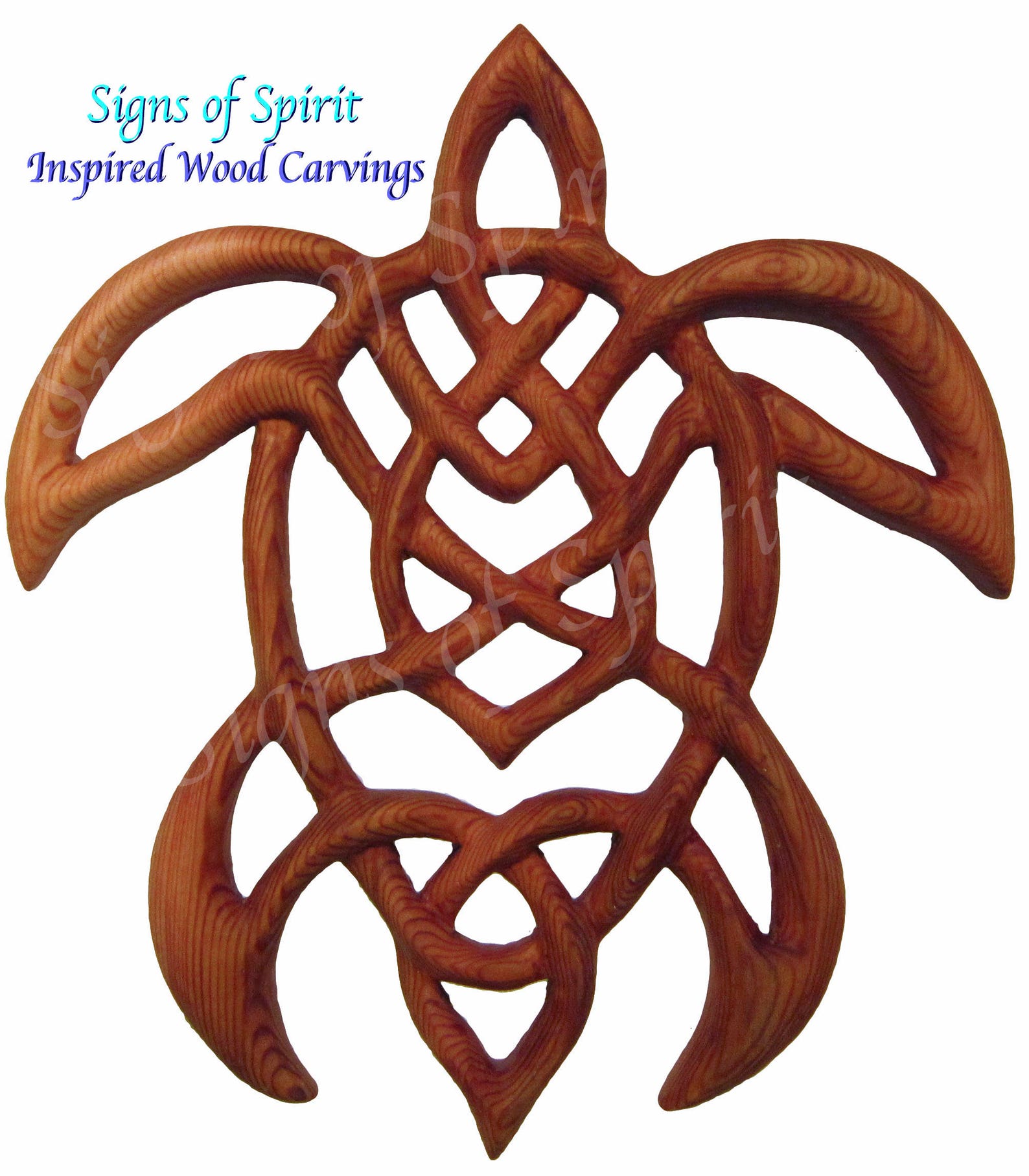 Celtic Turtle Wood Carving - Symbol of Wisdom, Protection, Innocence ...