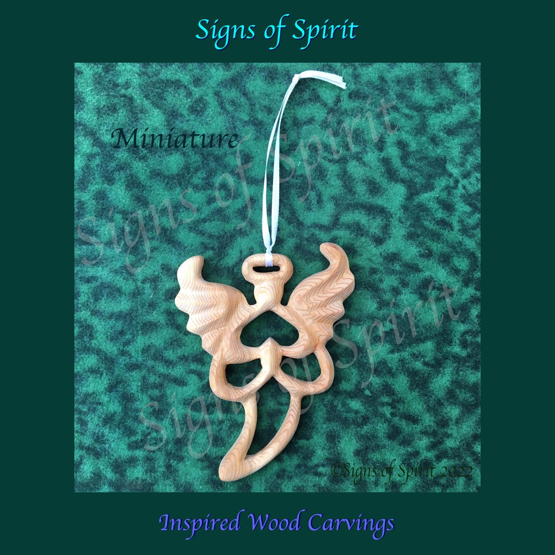 Celtic Angel Wall Hanging Wood Carved Guardian Angel Miniature Etsy