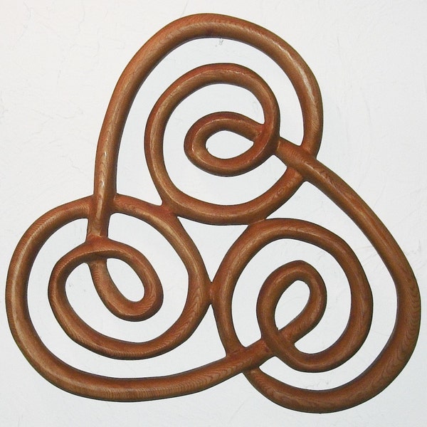 Spiral of Newgrange Wood Carving Triple Spiral Wall Hanging Celtic Knot of Ireland Irish Home Decor