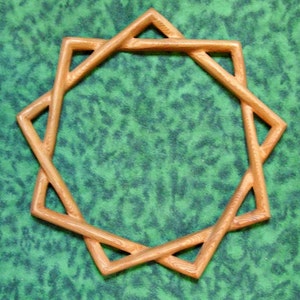 Bahai Symbol of Faith -Nine-pointed Star-Single Line Variation