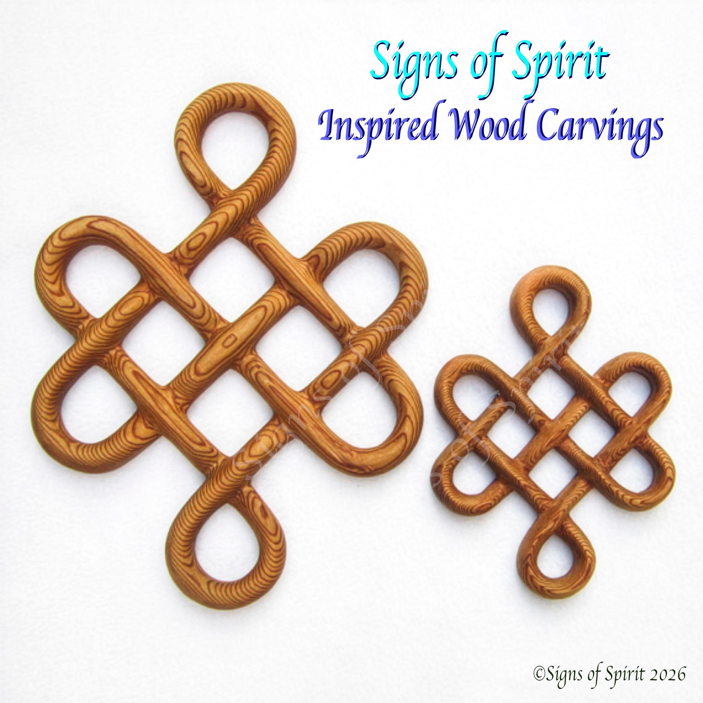 Celtic Knot of Longevity - Traditional Knotwork Wood Carving - Etsy