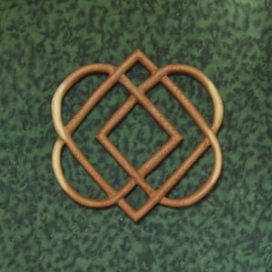 Celtic Knot of Four Hearts-Family Love Knot Wood Carving image 2