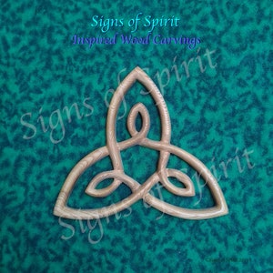 Celtic Knot of Inner Strength Wood Carving Triquetra Variation Trinity Triangle Wall Art Irish Scottish Welsh Home decor Hermetic Principles image 6