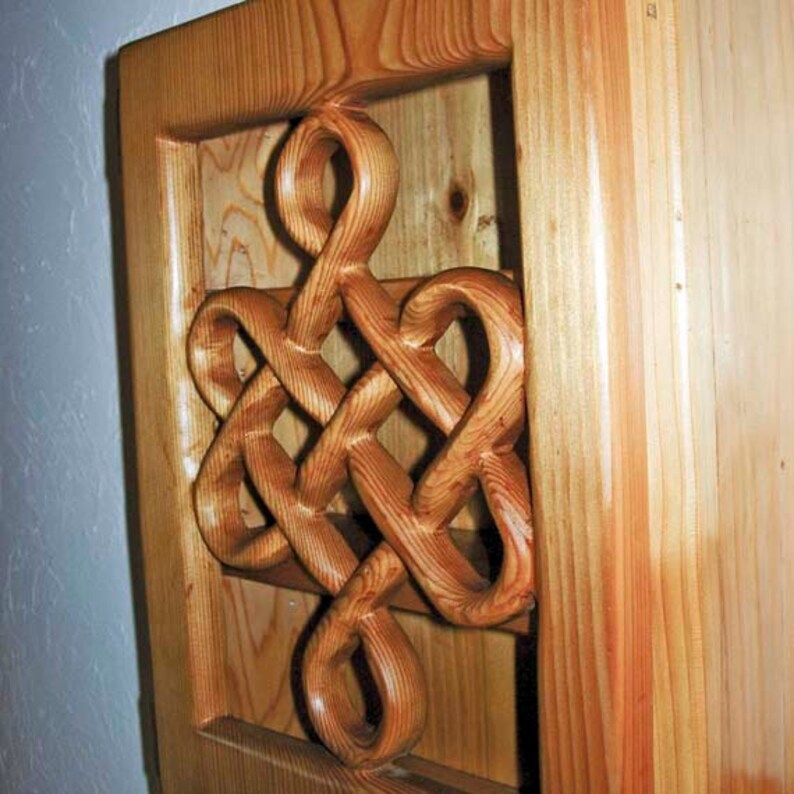 Knot of Longevity Long Life Traditional Celtic Knotwork Wood Cabinet image 2