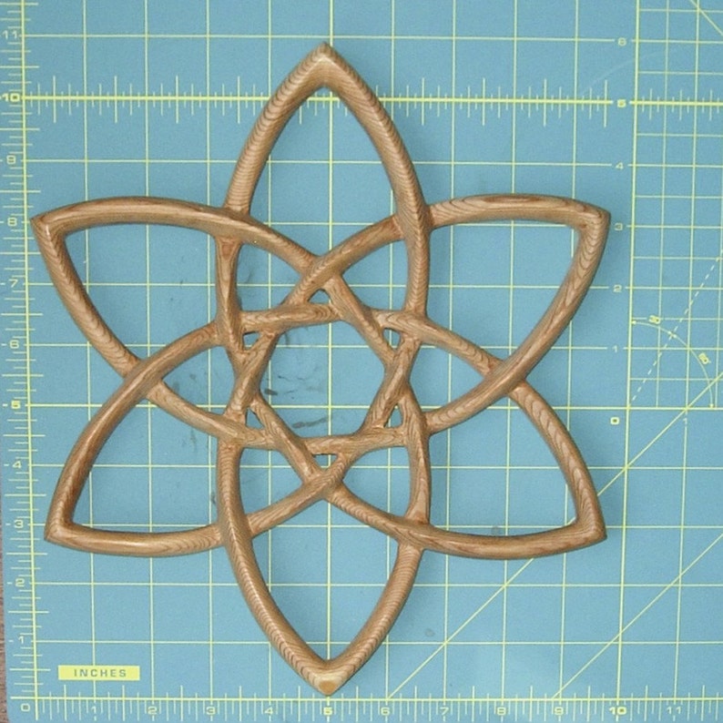 Double Trinity Knot Wall Hanging Wood Carved Celtic Knot Home Etsy UK