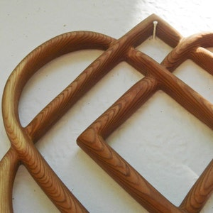 Celtic Knot of Four Hearts-Family Love Knot Wood Carving image 3