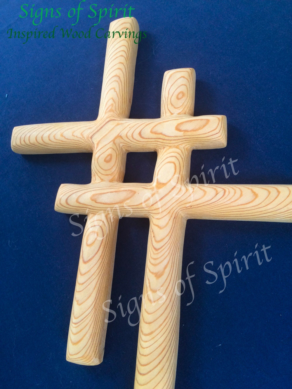 Croix Murale En Bois Entrelacé Artisanale - Cadeau Mariage, Saint-Valentin, Décoration Religieuse