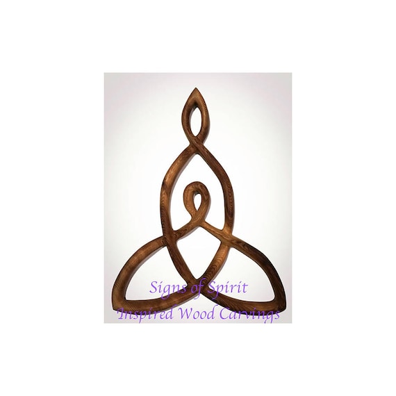 Mother And Child Knot Wood Carved Celtic Knot Of Mothers Etsy