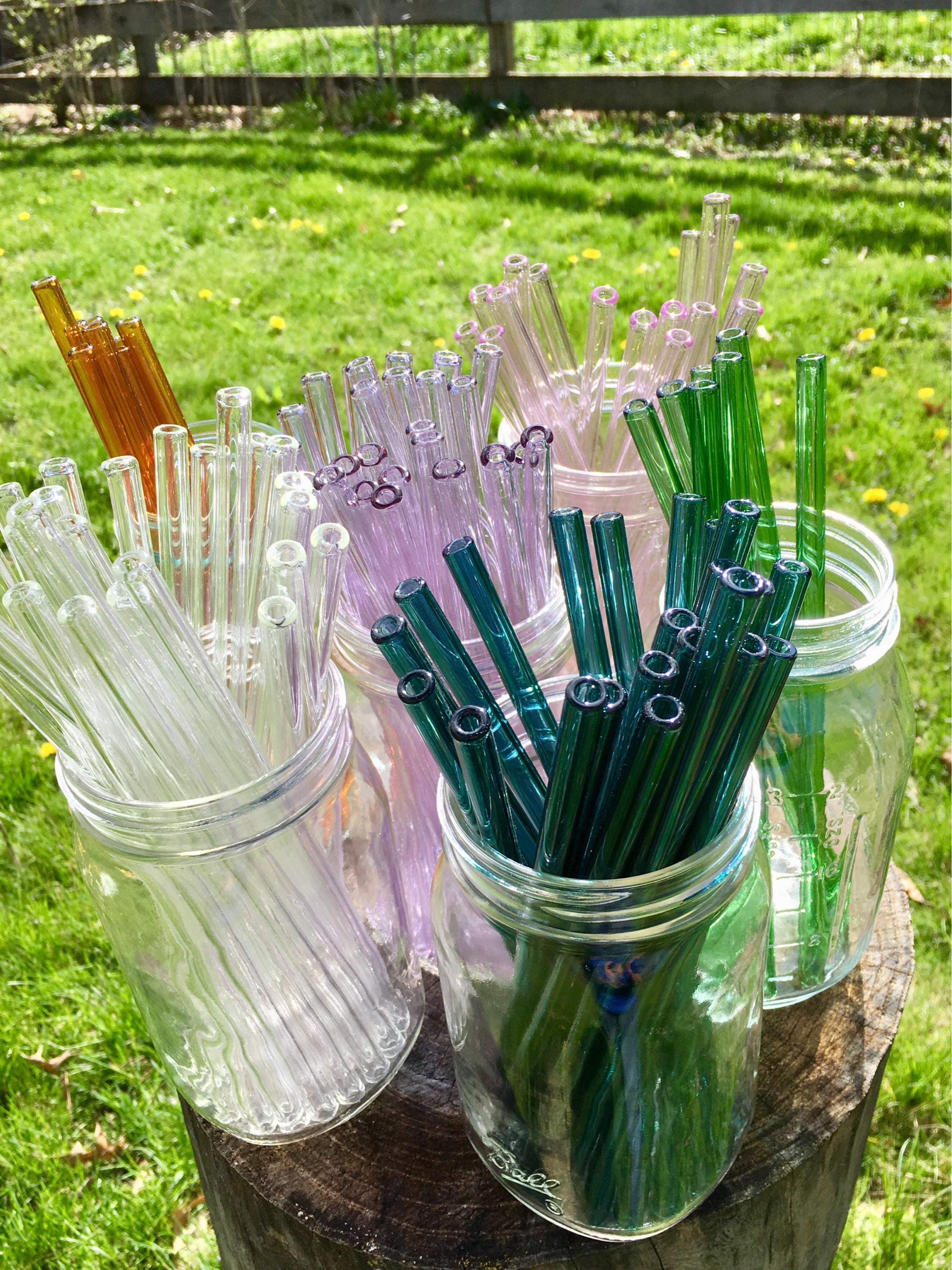 8 Reusable Glass Straws 2 Cleaning Brushes FREE SHIPPING, Eco-friendly Reusable  Straws, Free Shipping, 8mm 8'' 