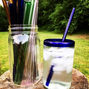 Reusable glass drinking straws 3 pack with free cleaning brush keikosbeadbox