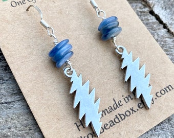 Handmade dead bolt earrings keikosbeadbox