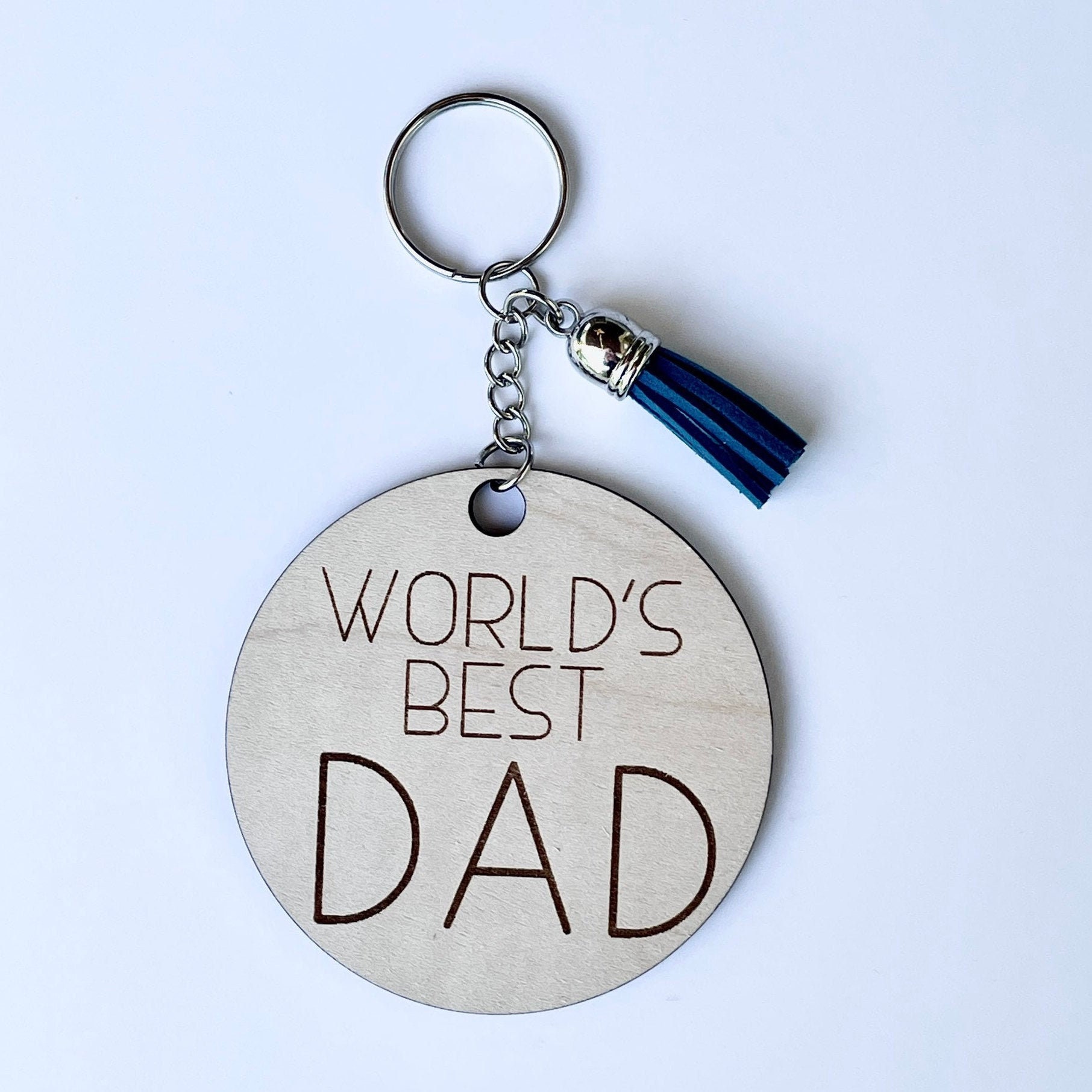 Father's Day keychain Dad keychain laser cut engraved Etsy