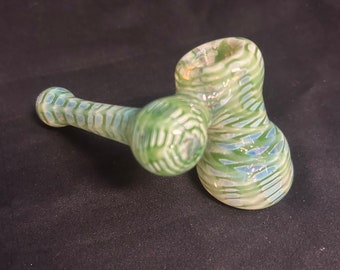 Green dry side-car glass pipe